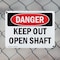 Signmission Keep Out Open Shaft Danger Sign, Plastic, 10in W x 7in L, 2PK OS-2PACK-DS-P-710-L-2481 - alternate 6
